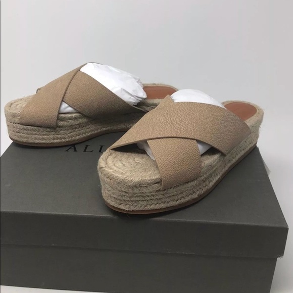 AllSaints Leather Sandal Platform Espadrilles - Picture 2 of 8